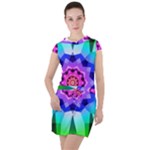 Ornament Kaleidoscope Drawstring Hooded Dress