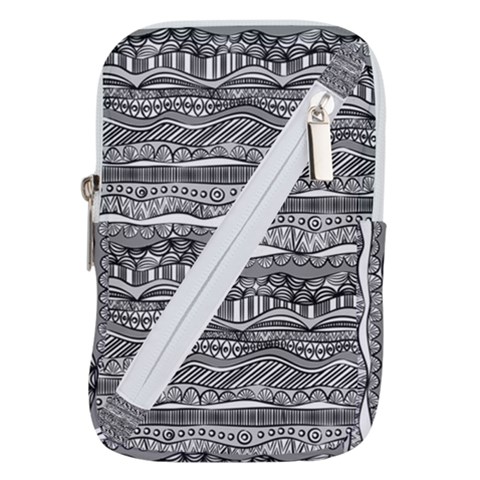 Ethno Seamless Pattern Belt Pouch Bag (Large) from ArtsNow.com