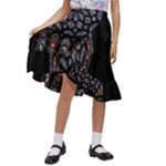 Rosette Cathedral Kids  Ruffle Flared Wrap Midi Skirt