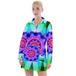 Ornament Kaleidoscope Women s Long Sleeve Casual Dress