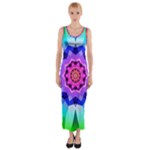Ornament Kaleidoscope Fitted Maxi Dress