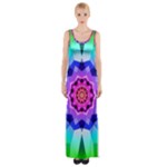 Ornament Kaleidoscope Thigh Split Maxi Dress
