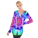 Ornament Kaleidoscope Tie Up T-Shirt