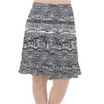 Ethno Seamless Pattern Fishtail Chiffon Skirt