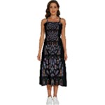 Rosette Cathedral Sleeveless Shoulder Straps Boho Dress