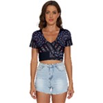 Rosette Cathedral V-Neck Crop Top