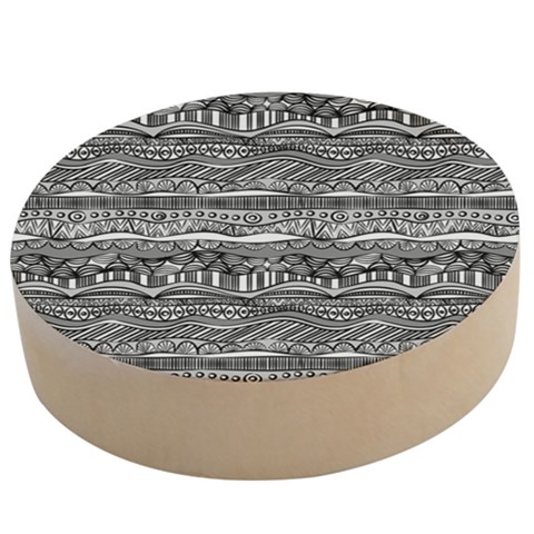 Ethno Seamless Pattern Wooden Bottle Opener (Round) from ArtsNow.com