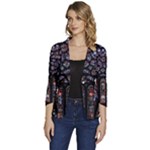 Rosette Cathedral Women s One-Button 3/4 Sleeve Short Jacket
