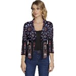 Rosette Cathedral Women s Casual 3/4 Sleeve Spring Jacket