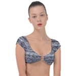 Ethno Seamless Pattern Cap Sleeve Ring Bikini Top