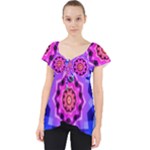 Ornament Kaleidoscope Lace Front Dolly Top