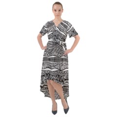 Front Wrap High Low Dress 