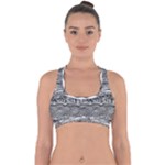 Ethno Seamless Pattern Cross Back Hipster Bikini Top 