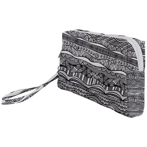Ethno Seamless Pattern Wristlet Pouch Bag (Small) from ArtsNow.com