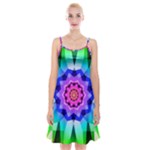 Ornament Kaleidoscope Spaghetti Strap Velvet Dress