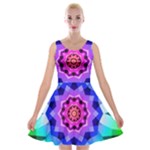 Ornament Kaleidoscope Velvet Skater Dress