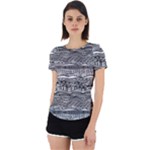 Ethno Seamless Pattern Back Cut Out Sport T-Shirt