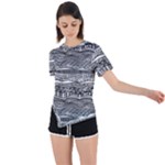 Ethno Seamless Pattern Asymmetrical Short Sleeve Sports T-Shirt