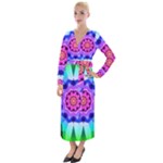 Ornament Kaleidoscope Velvet Maxi Wrap Dress