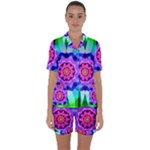 Ornament Kaleidoscope Satin Short Sleeve Pajamas Set