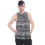 Ethno Seamless Pattern Men s Sleeveless Hoodie