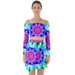 Ornament Kaleidoscope Off Shoulder Top with Skirt Set