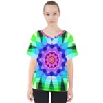 Ornament Kaleidoscope V-Neck Dolman Drape Top
