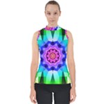 Ornament Kaleidoscope Mock Neck Shell Top