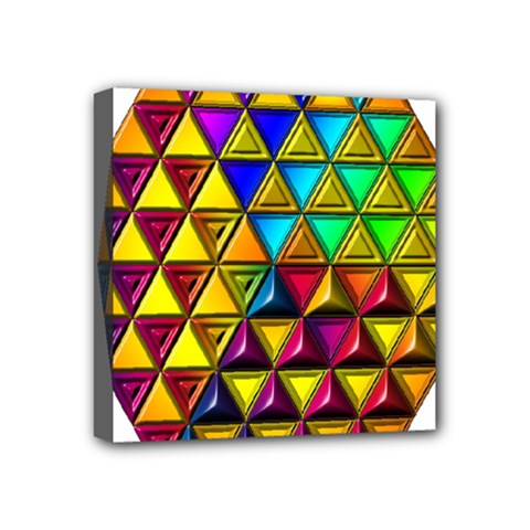 Cube Diced Tile Background Image Mini Canvas 4  x 4  (Stretched) from ArtsNow.com