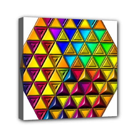 Cube Diced Tile Background Image Mini Canvas 6  x 6  (Stretched) from ArtsNow.com