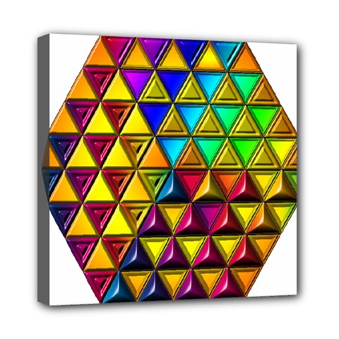 Cube Diced Tile Background Image Mini Canvas 8  x 8  (Stretched) from ArtsNow.com