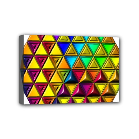 Cube Diced Tile Background Image Mini Canvas 6  x 4  (Stretched) from ArtsNow.com