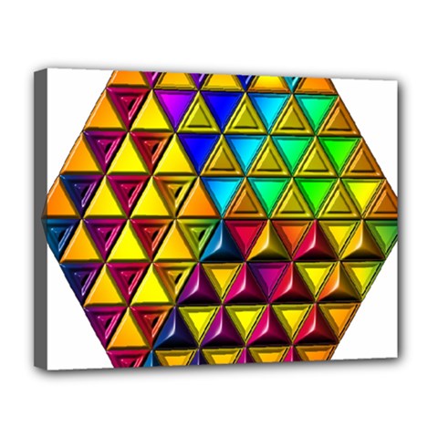 Cube Diced Tile Background Image Canvas 14  x 11  (Stretched) from ArtsNow.com