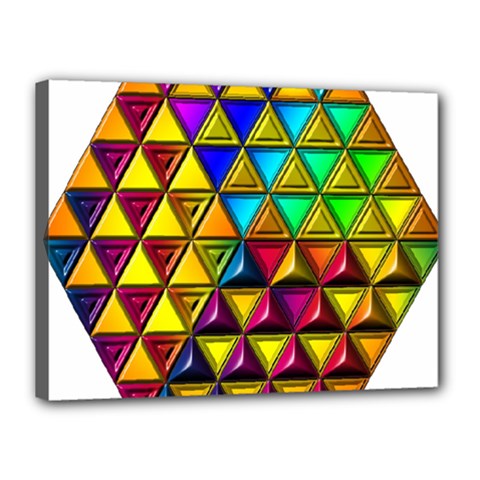 Cube Diced Tile Background Image Canvas 16  x 12  (Stretched) from ArtsNow.com