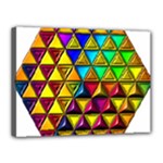 Cube Diced Tile Background Image Canvas 16  x 12  (Stretched)