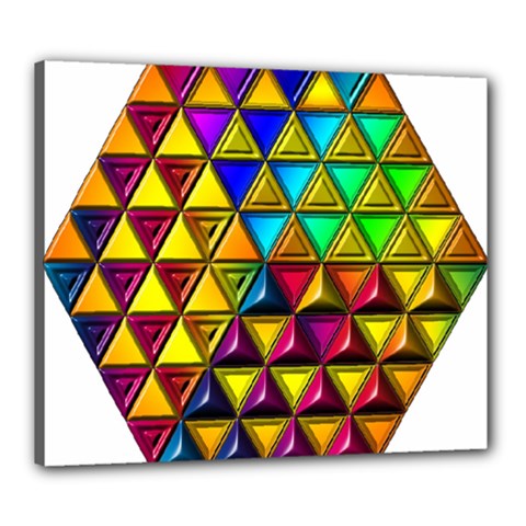 Cube Diced Tile Background Image Canvas 24  x 20  (Stretched) from ArtsNow.com