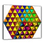 Cube Diced Tile Background Image Canvas 24  x 20  (Stretched)