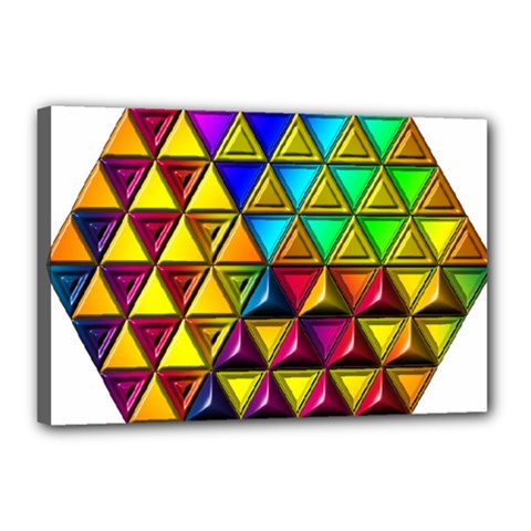 Cube Diced Tile Background Image Canvas 18  x 12  (Stretched) from ArtsNow.com