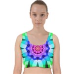 Ornament Kaleidoscope Velvet Racer Back Crop Top