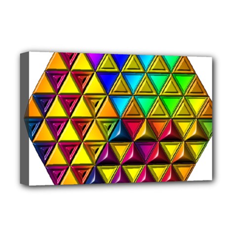 Cube Diced Tile Background Image Deluxe Canvas 18  x 12  (Stretched) from ArtsNow.com