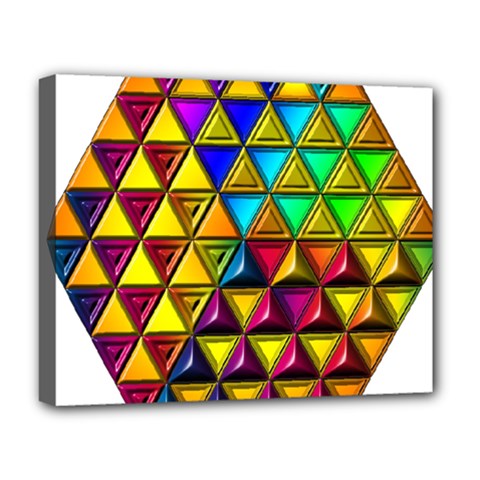 Cube Diced Tile Background Image Deluxe Canvas 20  x 16  (Stretched) from ArtsNow.com