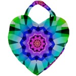 Ornament Kaleidoscope Giant Heart Shaped Tote