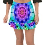 Ornament Kaleidoscope Fishtail Mini Chiffon Skirt