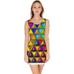 Cube Diced Tile Background Image Bodycon Dress