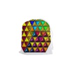 Cube Diced Tile Background Image Drawstring Pouch (Small)