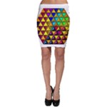 Cube Diced Tile Background Image Bodycon Skirt