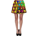 Cube Diced Tile Background Image Skater Skirt