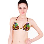 Cube Diced Tile Background Image Classic Bikini Top