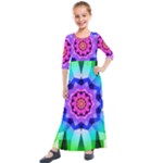 Ornament Kaleidoscope Kids  Quarter Sleeve Maxi Dress