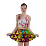 Cube Diced Tile Background Image Mini Skirt